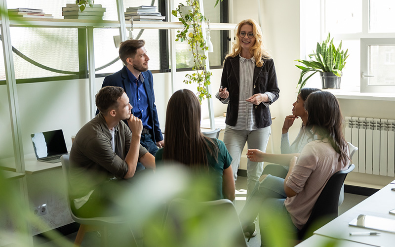 Group of people in a working space