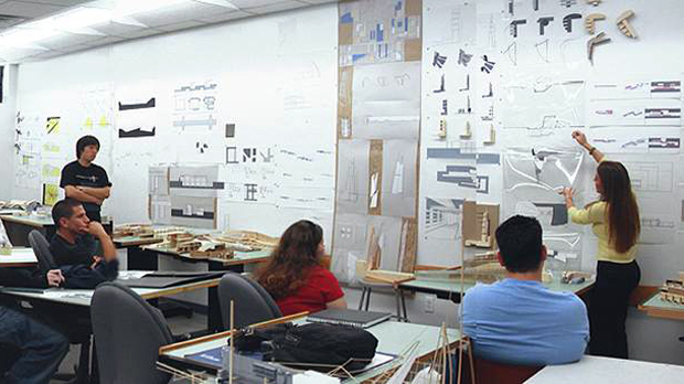 Students in an architecture class