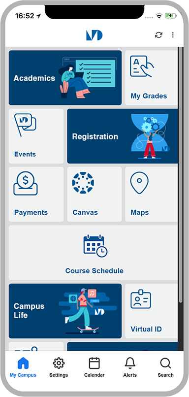 myMDC app home screen